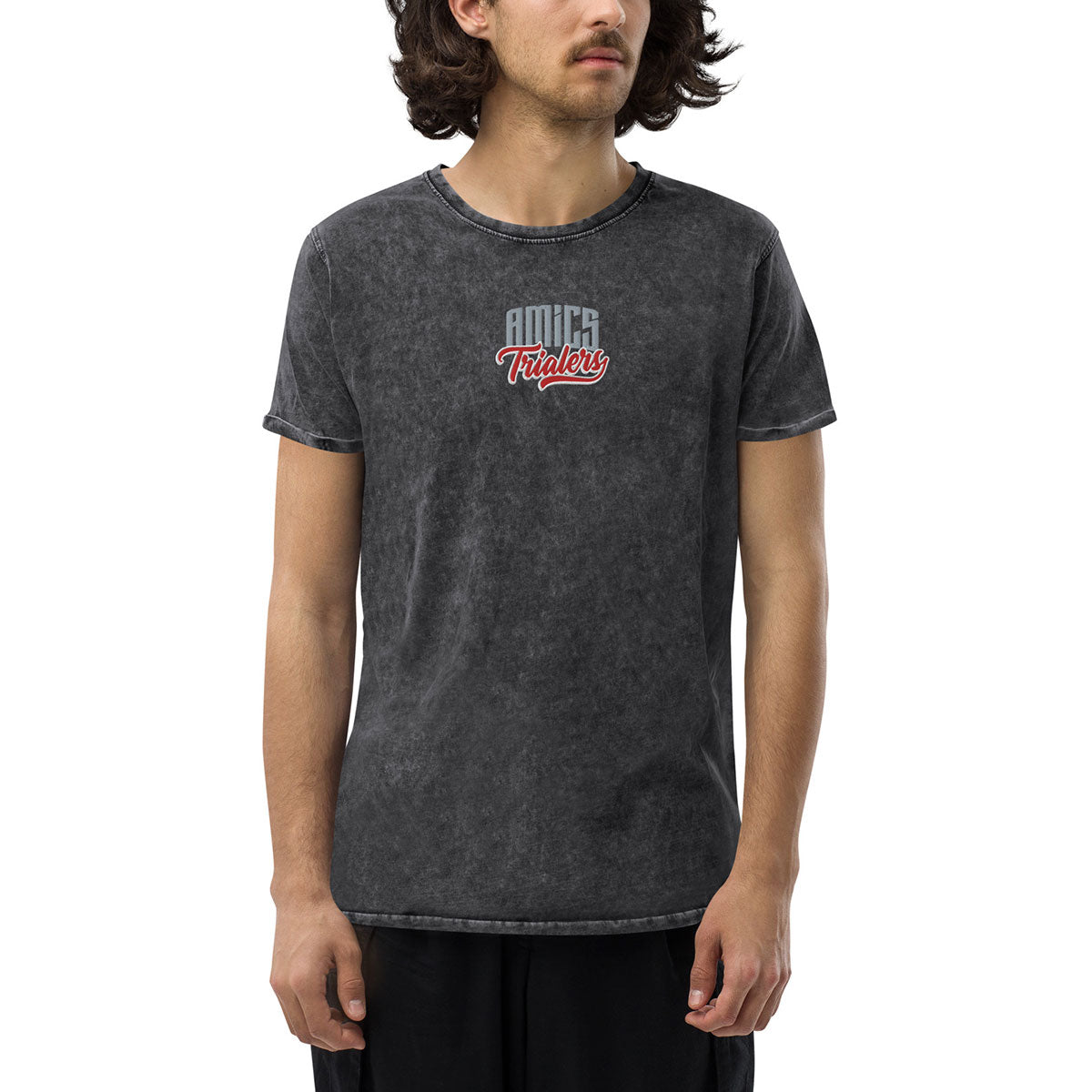 AMICS TRIALERS · Camiseta m/corta·Denim·Hombre/Unisex · Medium·Black-352c1f