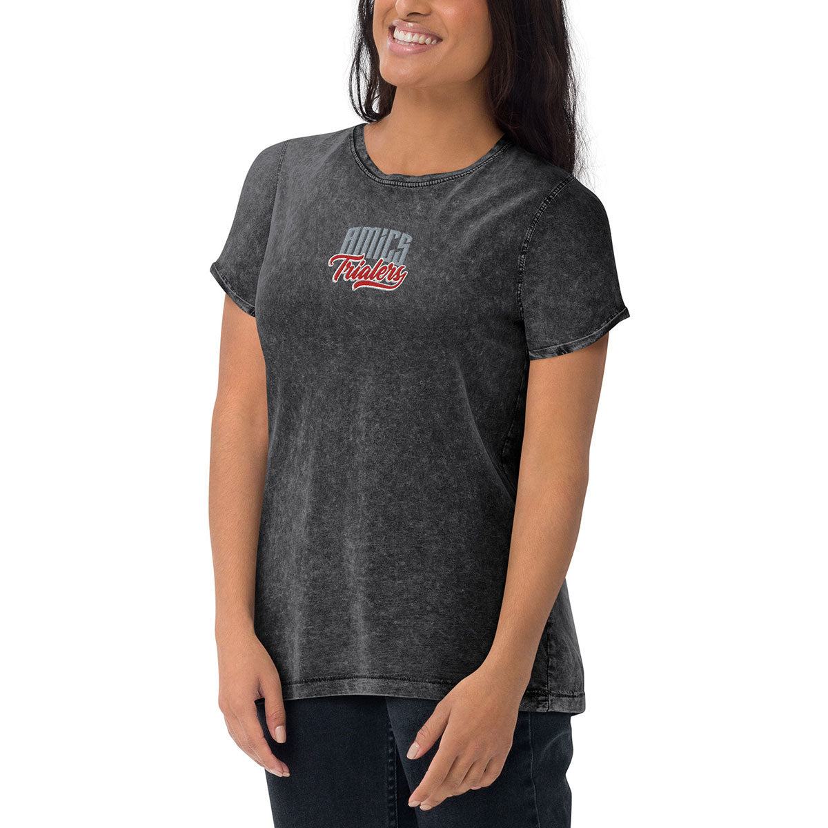 AMICS TRIALERS · Camiseta m/corta·Denim·Hombre/Unisex · Medium·Black-352c1f