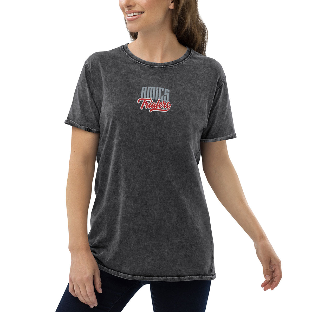 AMICS TRIALERS · Camiseta m/corta·Denim·Hombre/Unisex · Medium·Black-352c1f