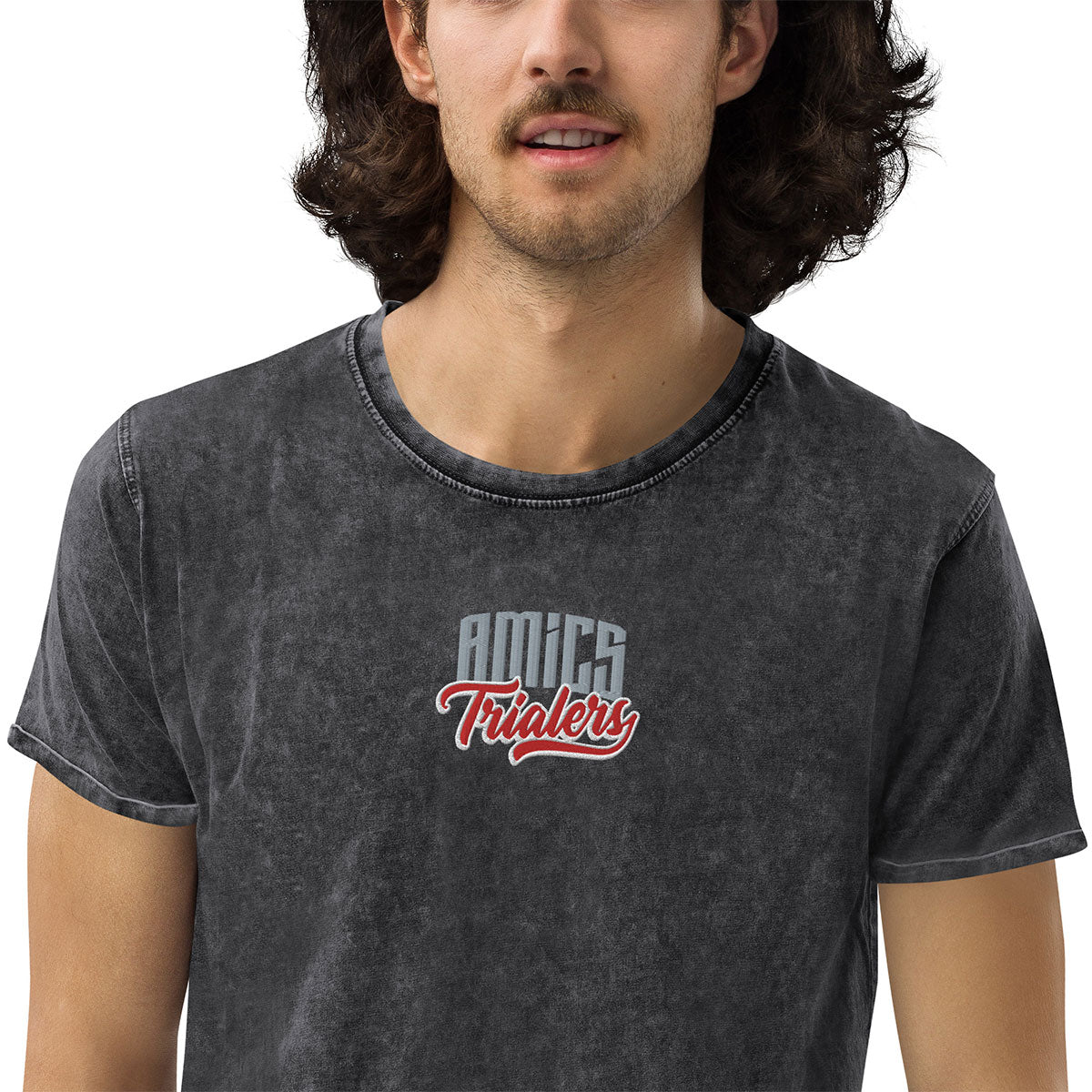 AMICS TRIALERS · Camiseta m/corta·Denim·Hombre/Unisex · Medium·Black-352c1f