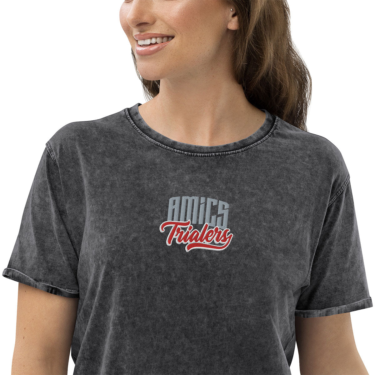 AMICS TRIALERS · Camiseta m/corta·Denim·Hombre/Unisex · Medium·Black-352c1f