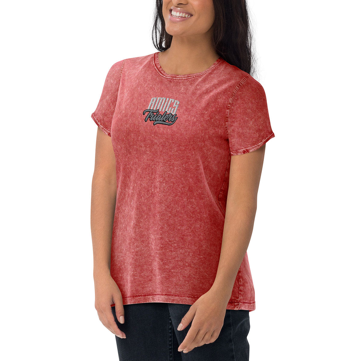 AMICS TRIALERS · Camiseta m/corta·Denim·Mujer/Unisex · Medium·Garnet Red-351b2f