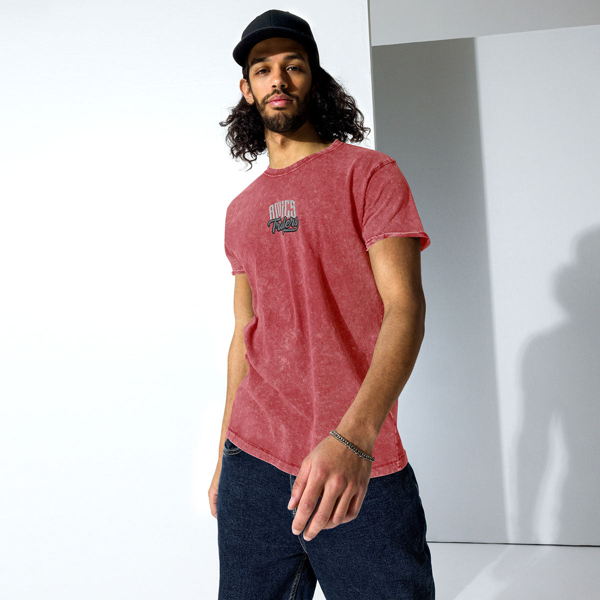 AMICS TRIALERS · Camiseta m/corta·Denim·Mujer/Unisex · Medium·Garnet Red-351b2f