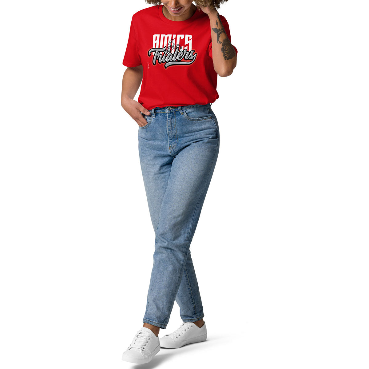 AMICS TRIALERS · Camiseta m/corta·Mujer/Unisex · Medium·Red-357b2f