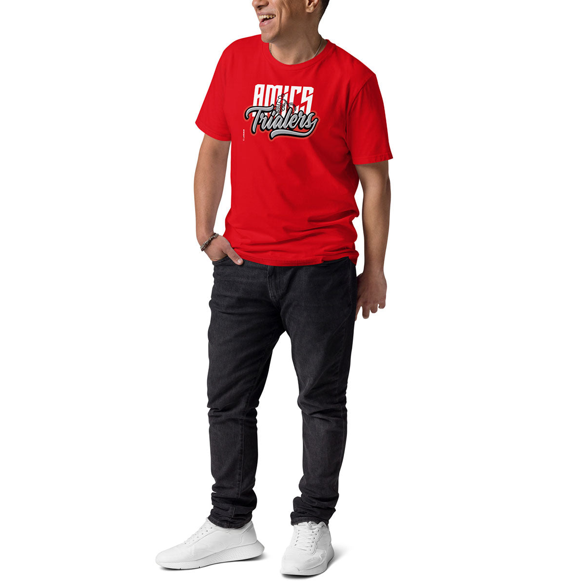 AMICS TRIALERS · Camiseta m/corta·Mujer/Unisex · Medium·Red-357b2f