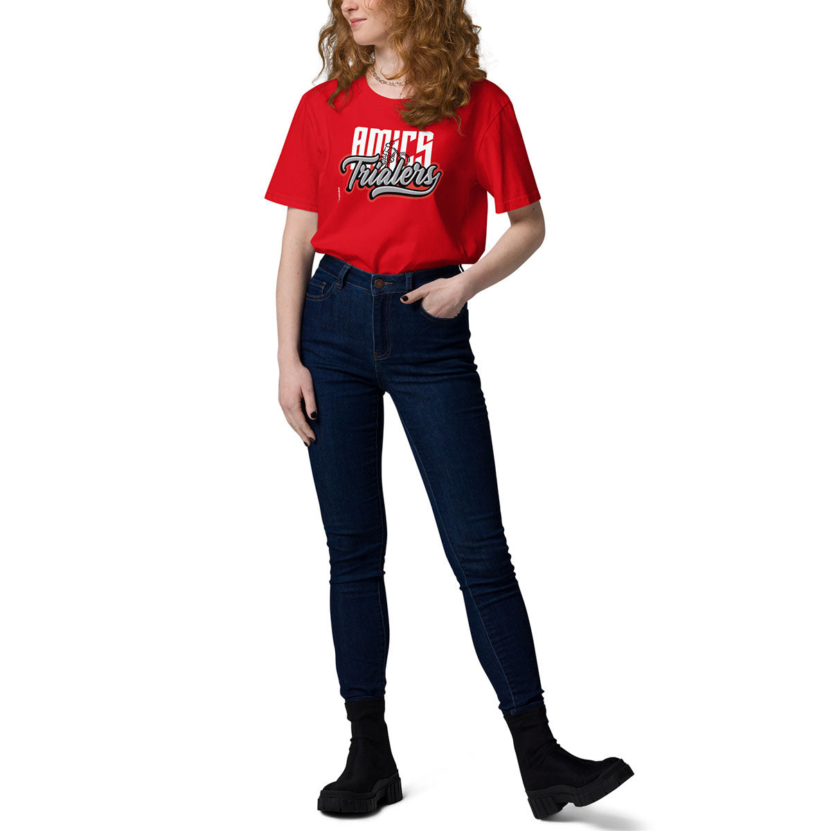 AMICS TRIALERS · Camiseta m/corta·Mujer/Unisex · Medium·Red-357b2f