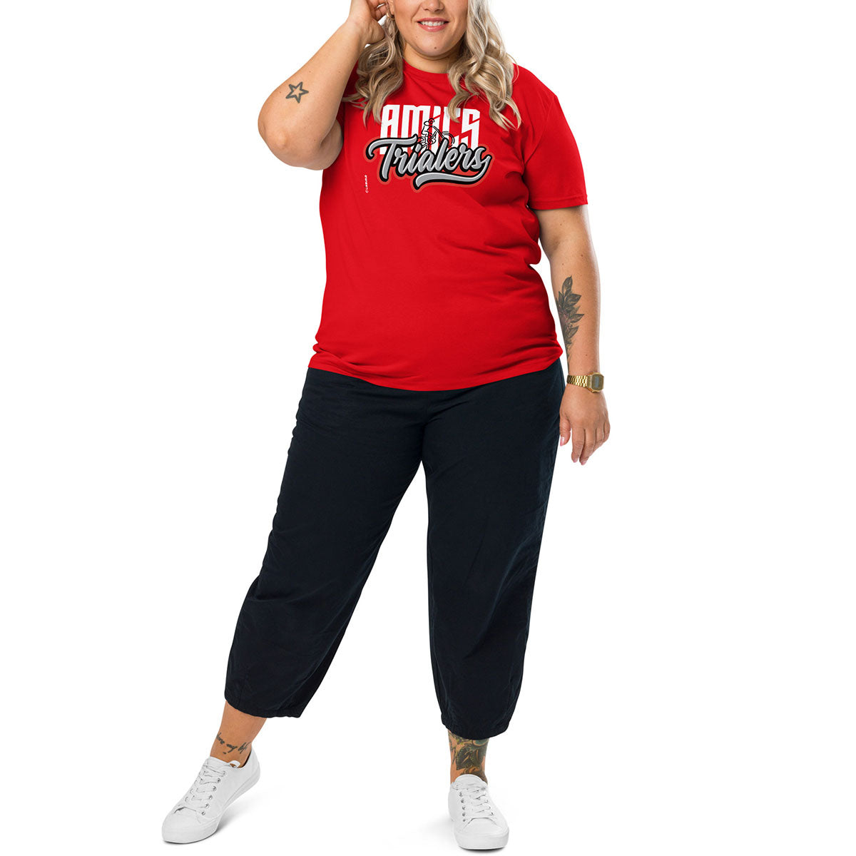 AMICS TRIALERS · Camiseta m/corta·Mujer/Unisex · Medium·Red-357b2f