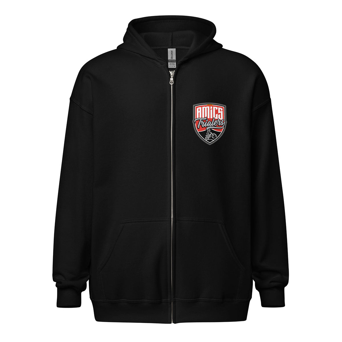 AMICS TRIALERS · Sudadera capucha y cremallera·Hombre/Unisex · Basic·Black-355c1fd