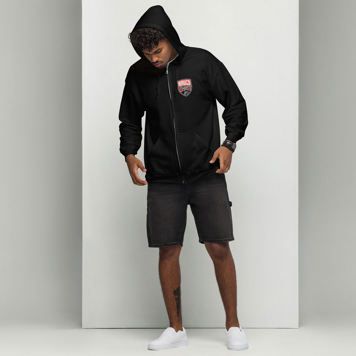 AMICS TRIALERS · Sudadera capucha y cremallera·Hombre/Unisex · Basic·Black-355c1fd