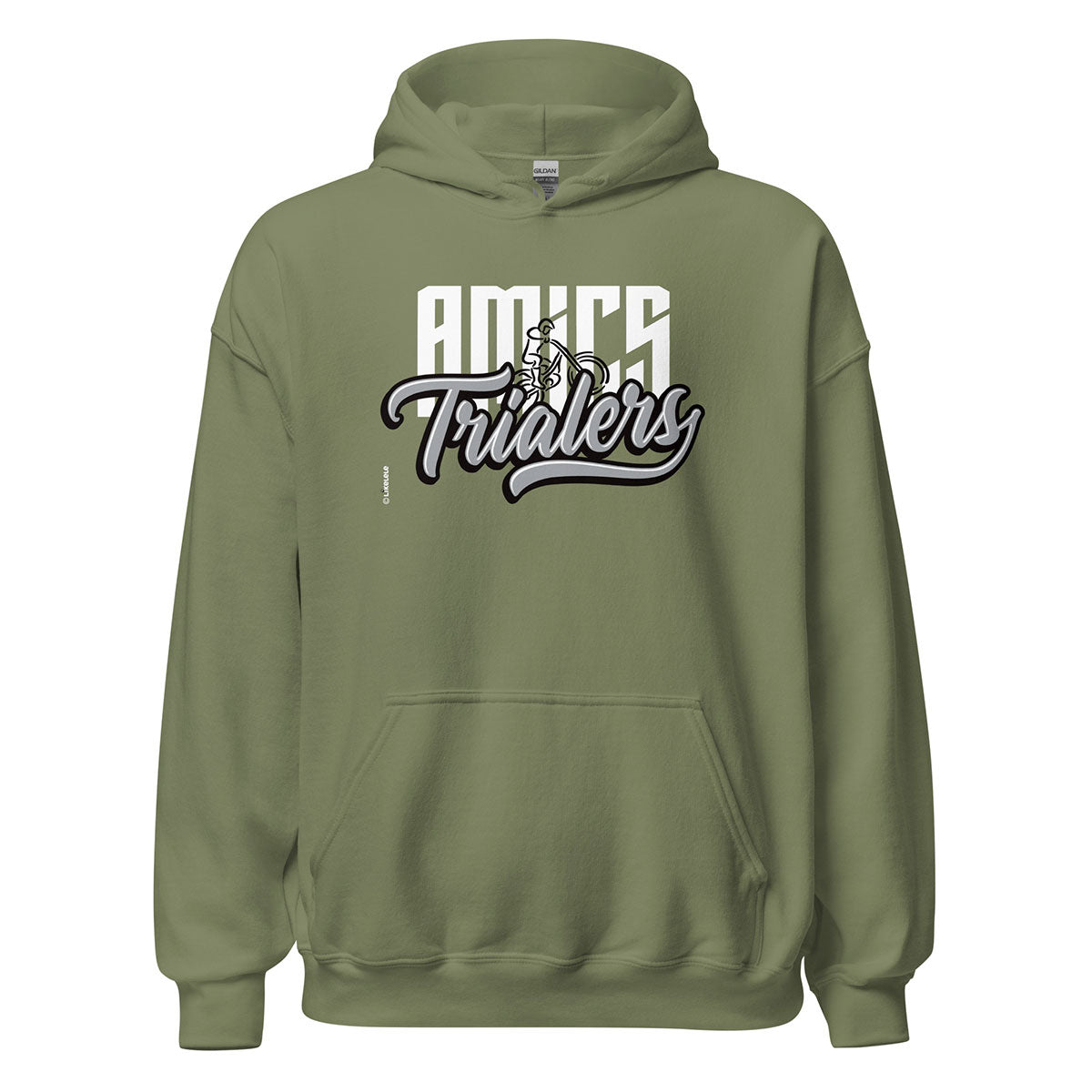 AMICS TRIALERS · Sudadera capucha·Hombre/Unisex · Basic·Military Green-346b1f