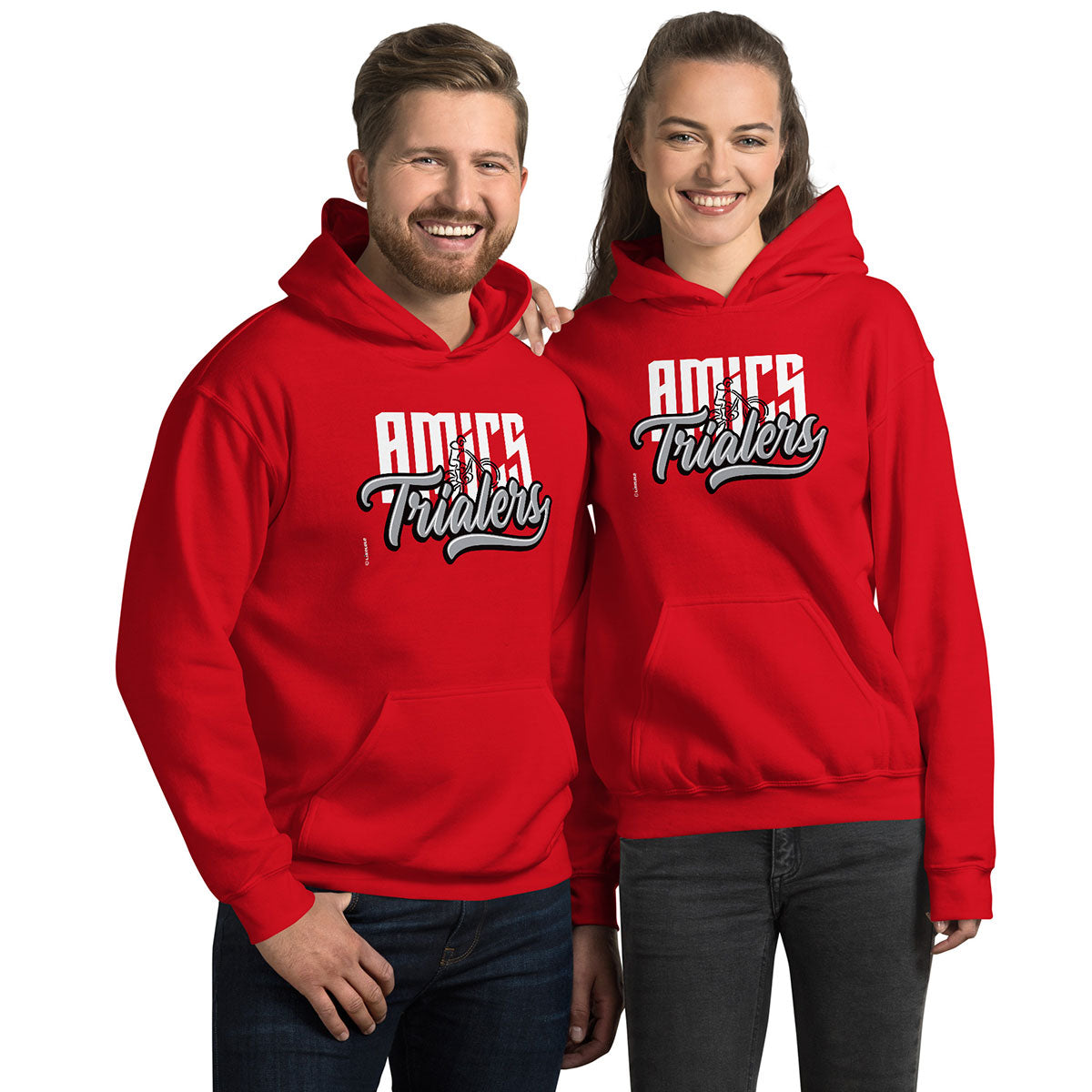 AMICS TRIALERS · Sudadera capucha·Hombre/Unisex · Basic·Red-344b1f