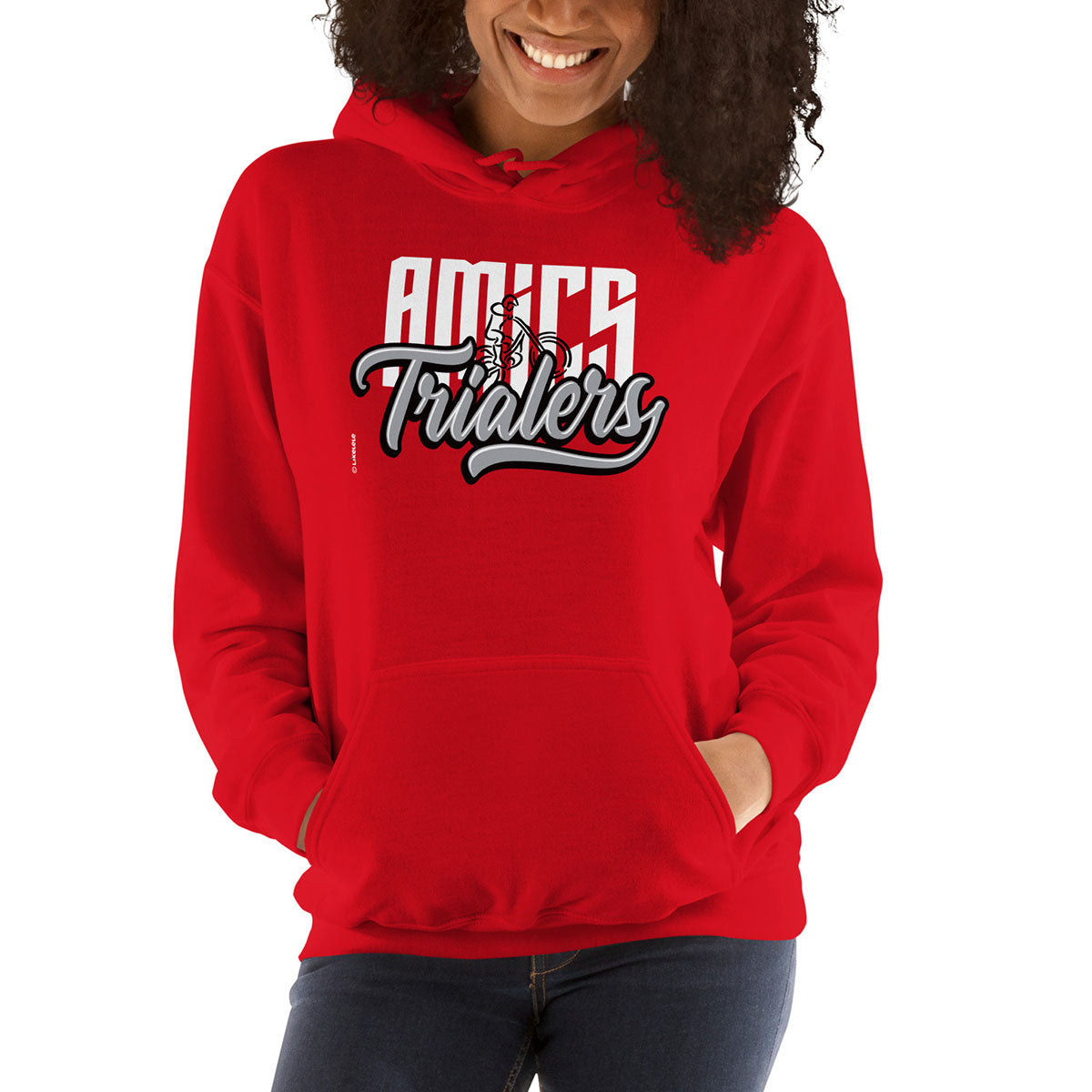 AMICS TRIALERS · Sudadera capucha·Hombre/Unisex · Basic·Red-344b1f