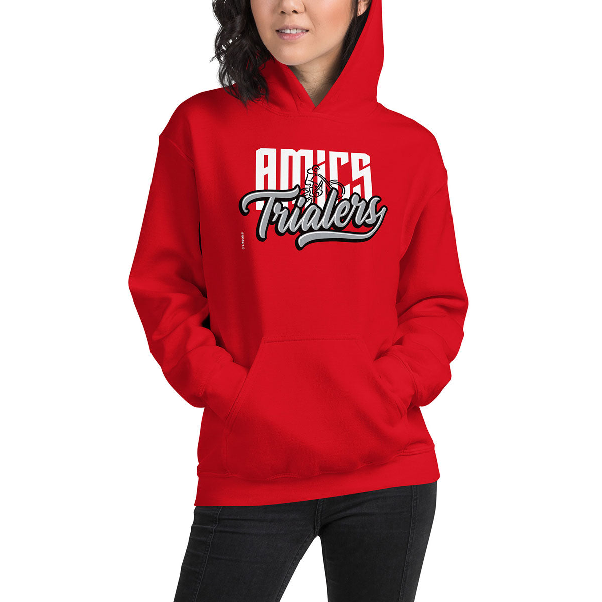 AMICS TRIALERS · Sudadera capucha·Hombre/Unisex · Basic·Red-344b1f