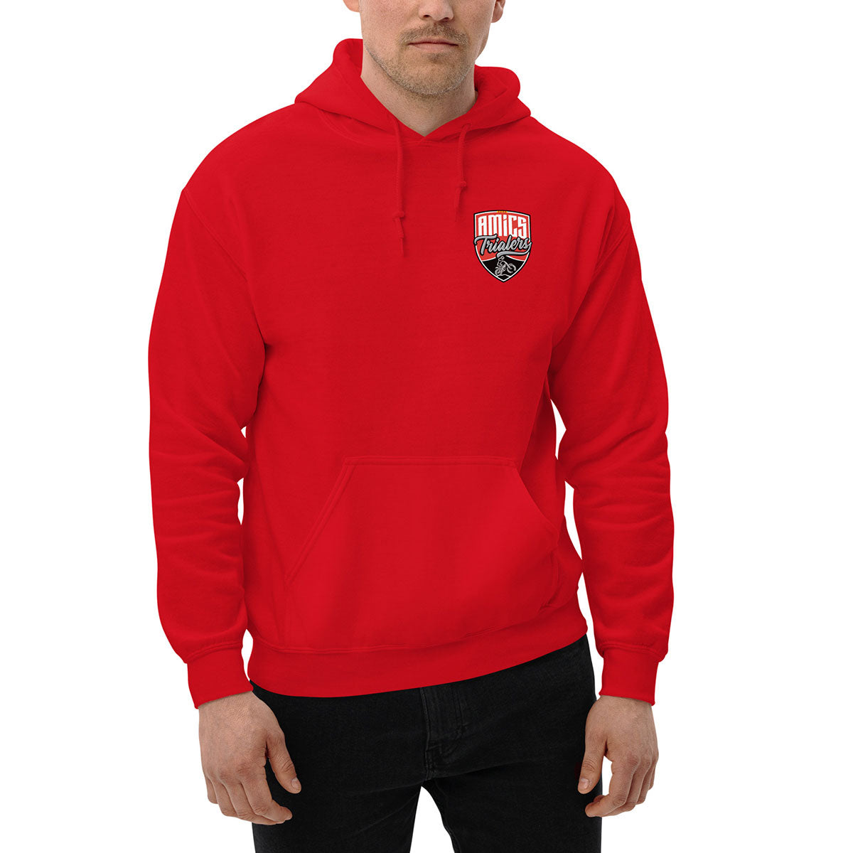 AMICS TRIALERS · Sudadera capucha·Hombre/Unisex · Basic·Red-353b1fd