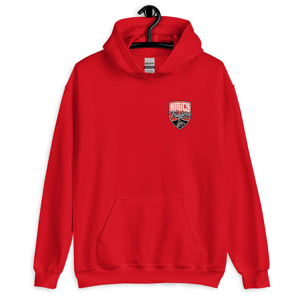 AMICS TRIALERS · Sudadera capucha·Hombre/Unisex · Basic·Red-353b1fd
