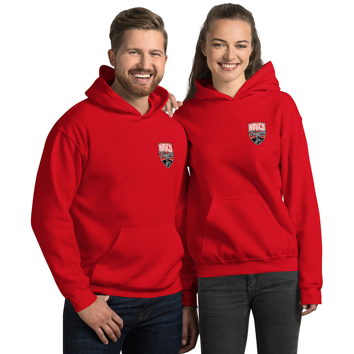 AMICS TRIALERS · Sudadera capucha·Hombre/Unisex · Basic·Red-353b1fd