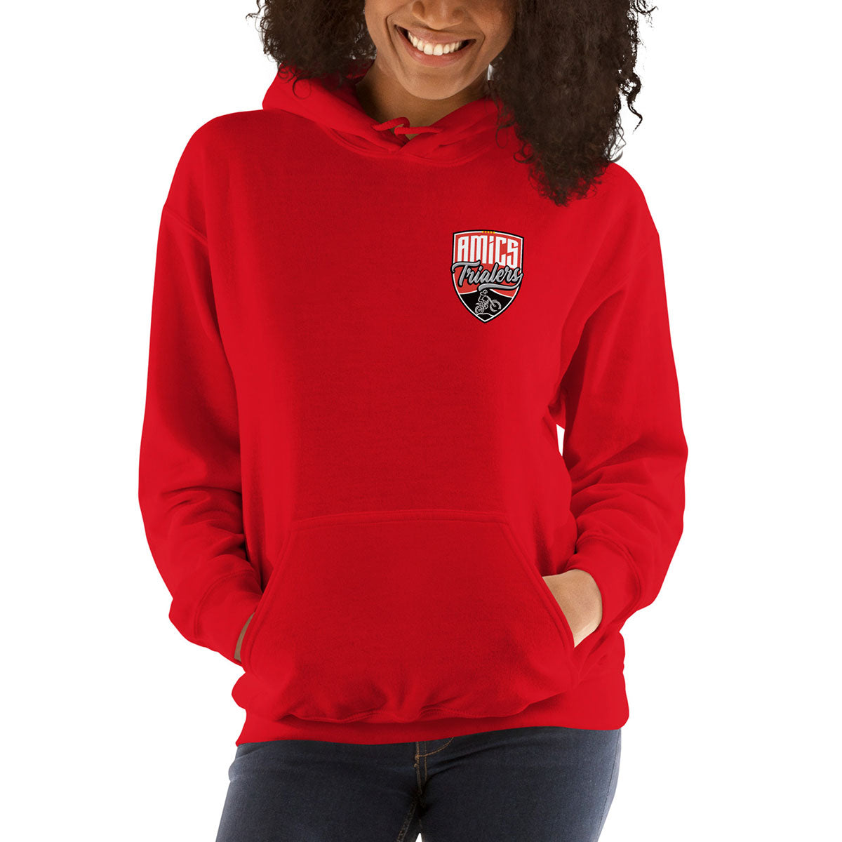 AMICS TRIALERS · Sudadera capucha·Hombre/Unisex · Basic·Red-353b1fd