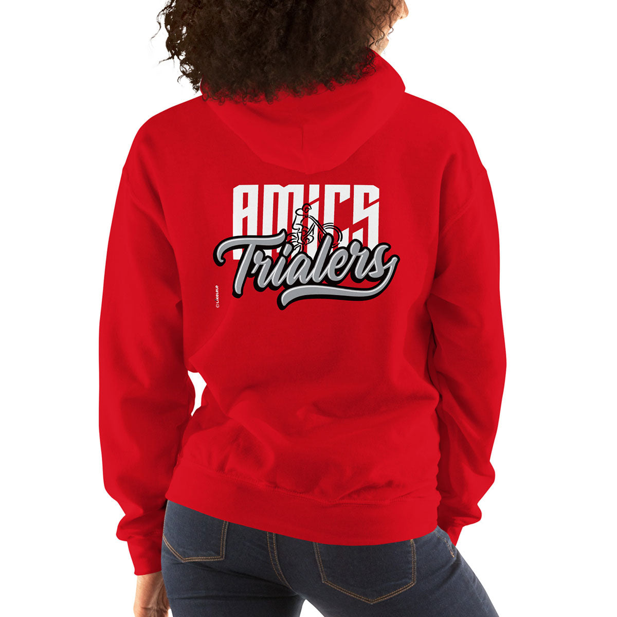 AMICS TRIALERS · Sudadera capucha·Hombre/Unisex · Basic·Red-353b1fd