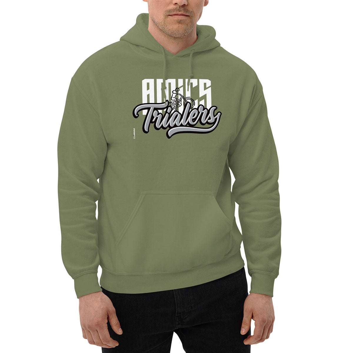 AMICS TRIALERS · Sudadera capucha·Mujer/Unisex · Basic·Military Green-347b2f