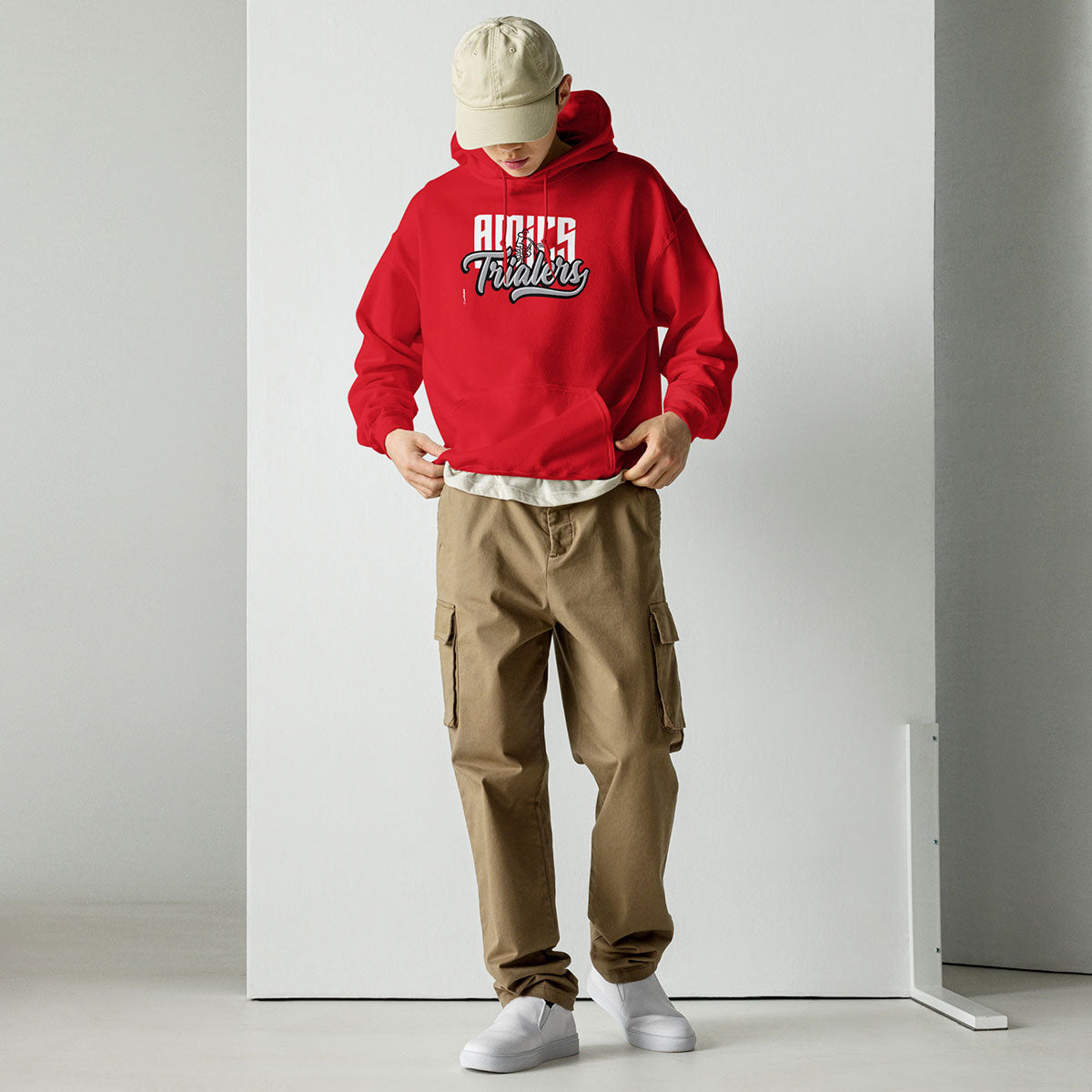 AMICS TRIALERS · Sudadera capucha·Mujer/Unisex · Basic·Red-345b2f