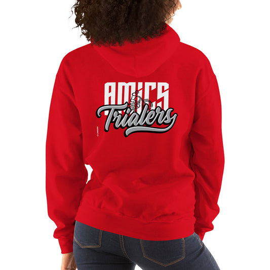 AMICS TRIALERS · Sudadera capucha·Mujer/Unisex · Basic·Red-354b2fd