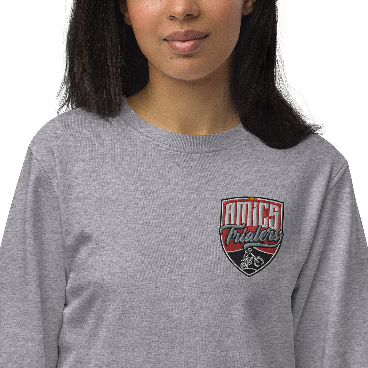 AMICS TRIALERS · Sudadera·Mujer/Unisex · Medium·Grey Melange-349a2f