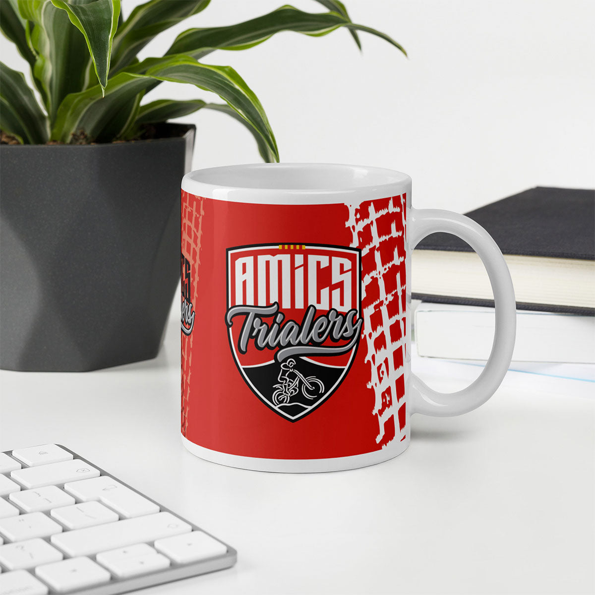 AMICS TRIALERS · Taza de cerámica 33cl · Medium·White-333x4ipi