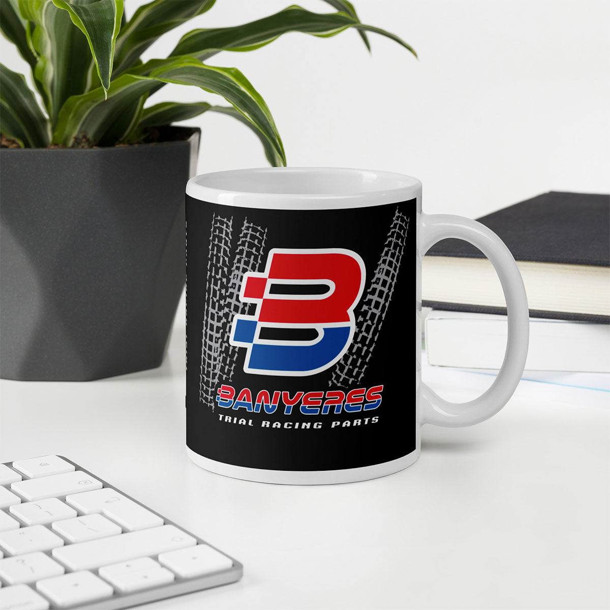 BANYERES TRIAL RACING PARTS · Taza de cerámica 33cl · Medium·White-150x