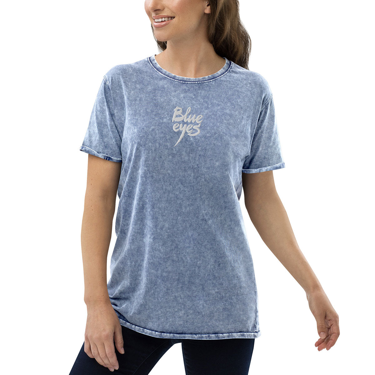 BLUE EYES · Camiseta m/corta·Denim·Mujer/Unisex · Medium·Denim Blue-350b2f