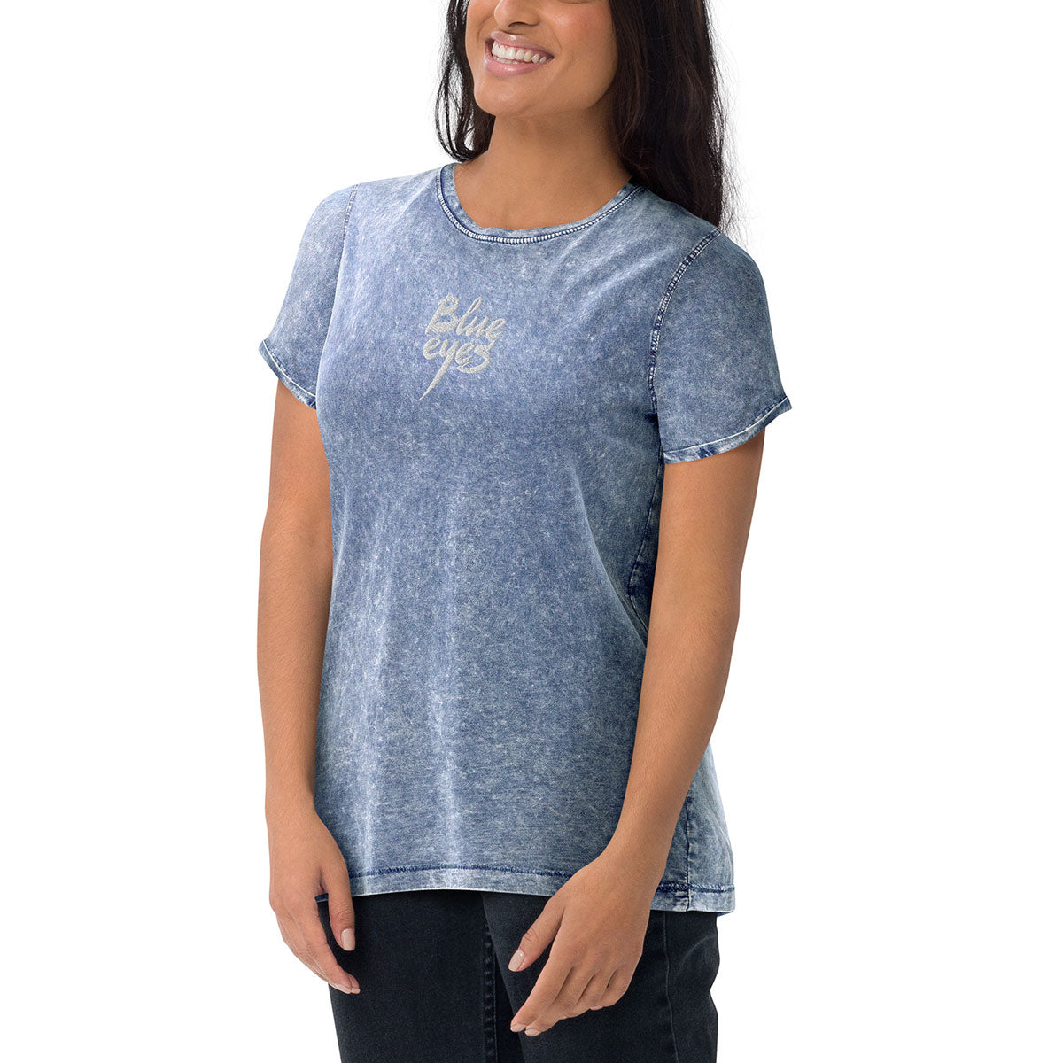 BLUE EYES · Camiseta m/corta·Denim·Mujer/Unisex · Medium·Denim Blue-350b2f