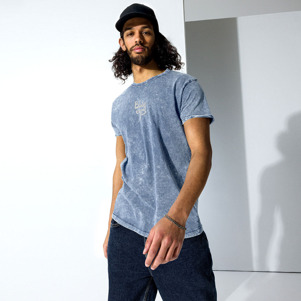 BLUE EYES · Camiseta m/corta·Denim·Mujer/Unisex · Medium·Denim Blue-350b2f