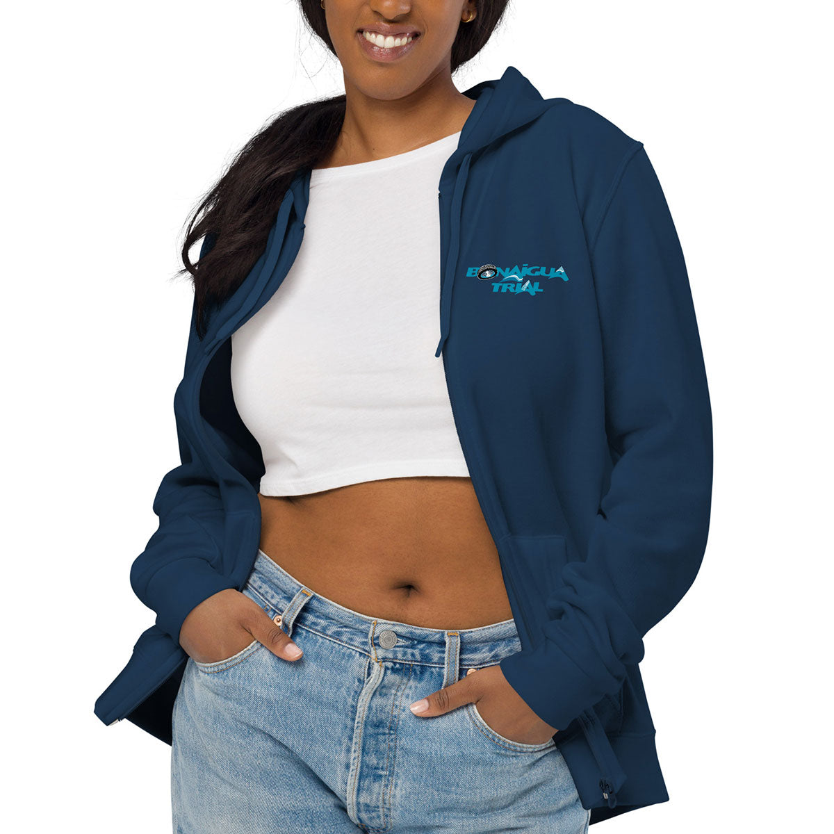 BONAIGUA TRIAL · Sudadera capucha y cremallera·Mujer/Unisex · Medium·French Navy-192c2fd