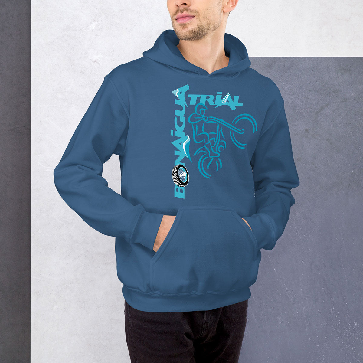 BONAIGUA TRIAL · Sudadera capucha·Hombre/Unisex · Basic·Indigo Blue-175b1f