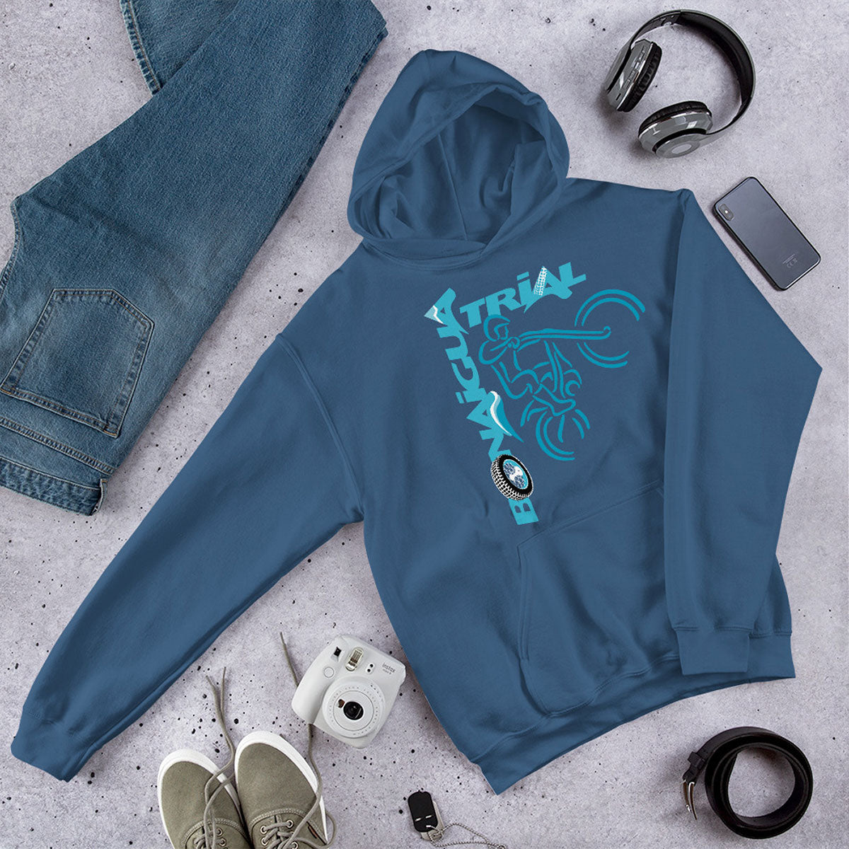 BONAIGUA TRIAL · Sudadera capucha·Hombre/Unisex · Basic·Indigo Blue-175b1f