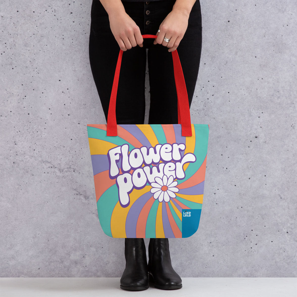 LIKELELE world · Bolso 39x39 FLOWER POWER·Mujer/Unisex · Premium·Full Print-331x2ipi