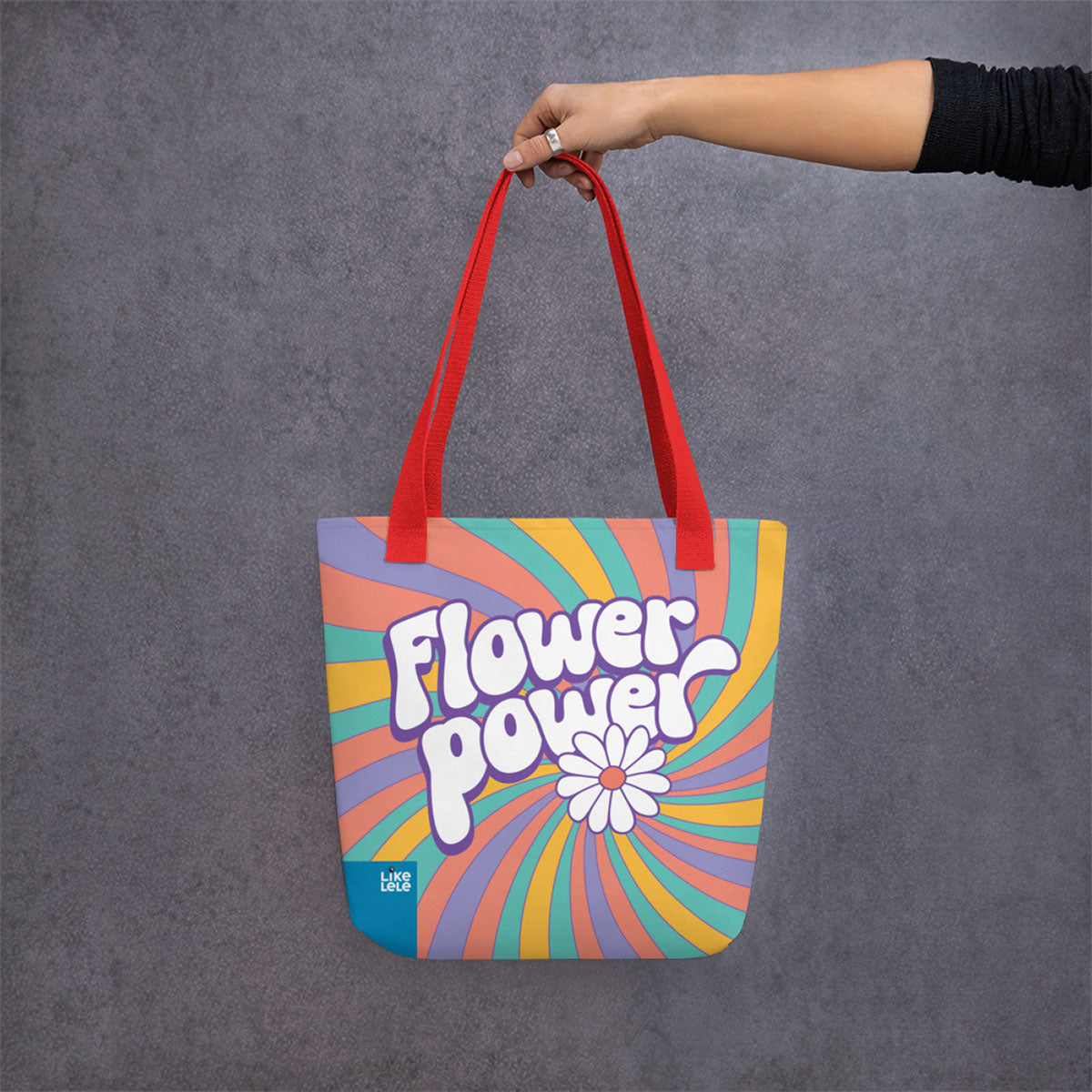 LIKELELE world · Bolso 39x39 FLOWER POWER·Mujer/Unisex · Premium·Full Print-331x2ipi