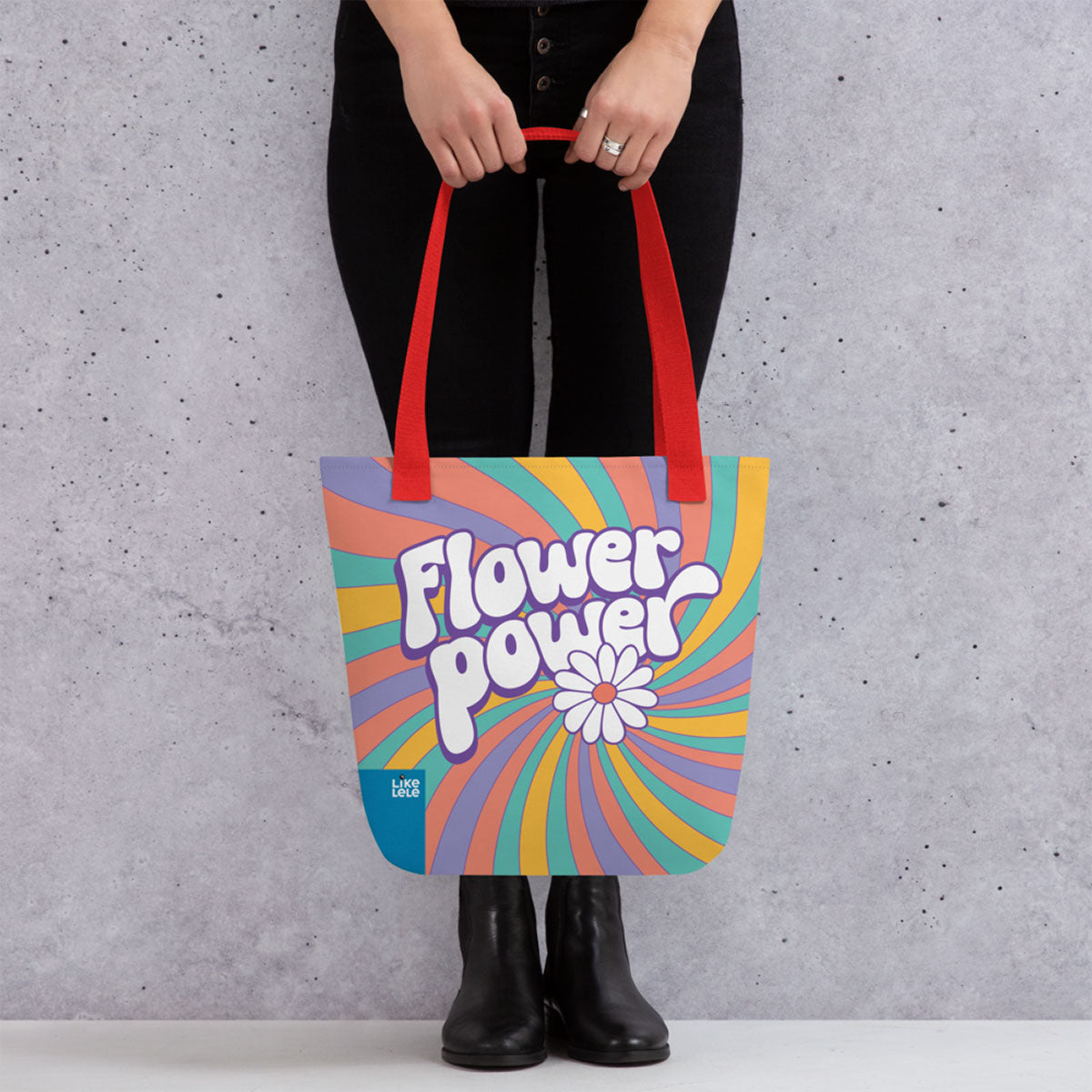 LIKELELE world · Bolso 39x39 FLOWER POWER·Mujer/Unisex · Premium·Full Print-331x2ipi