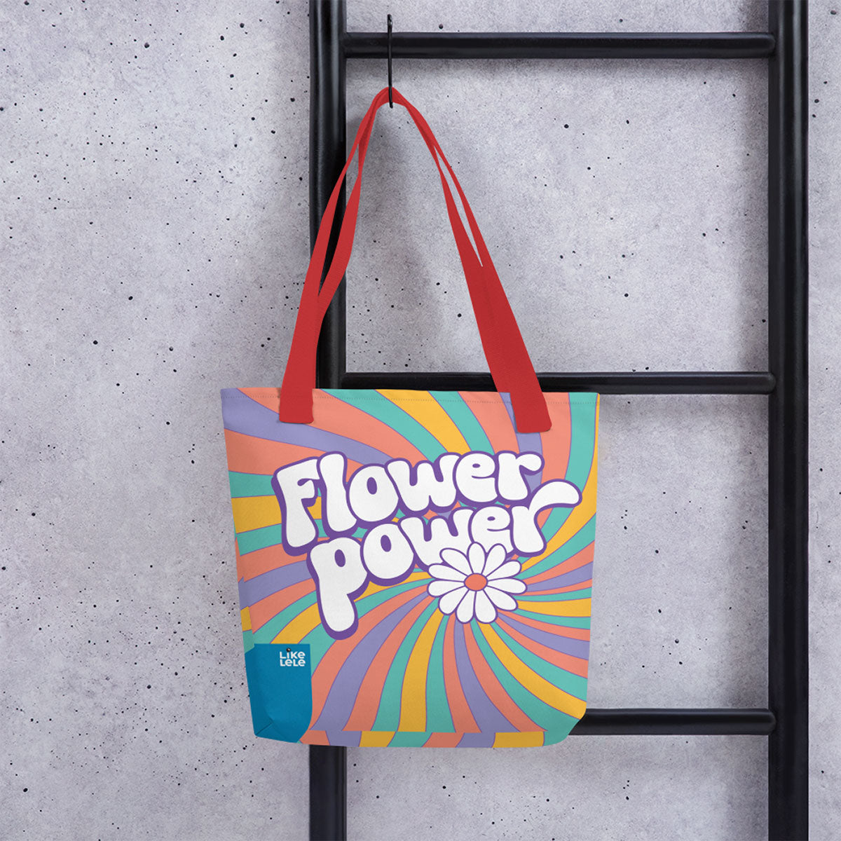 LIKELELE world · Bolso 39x39 FLOWER POWER·Mujer/Unisex · Premium·Full Print-331x2ipi