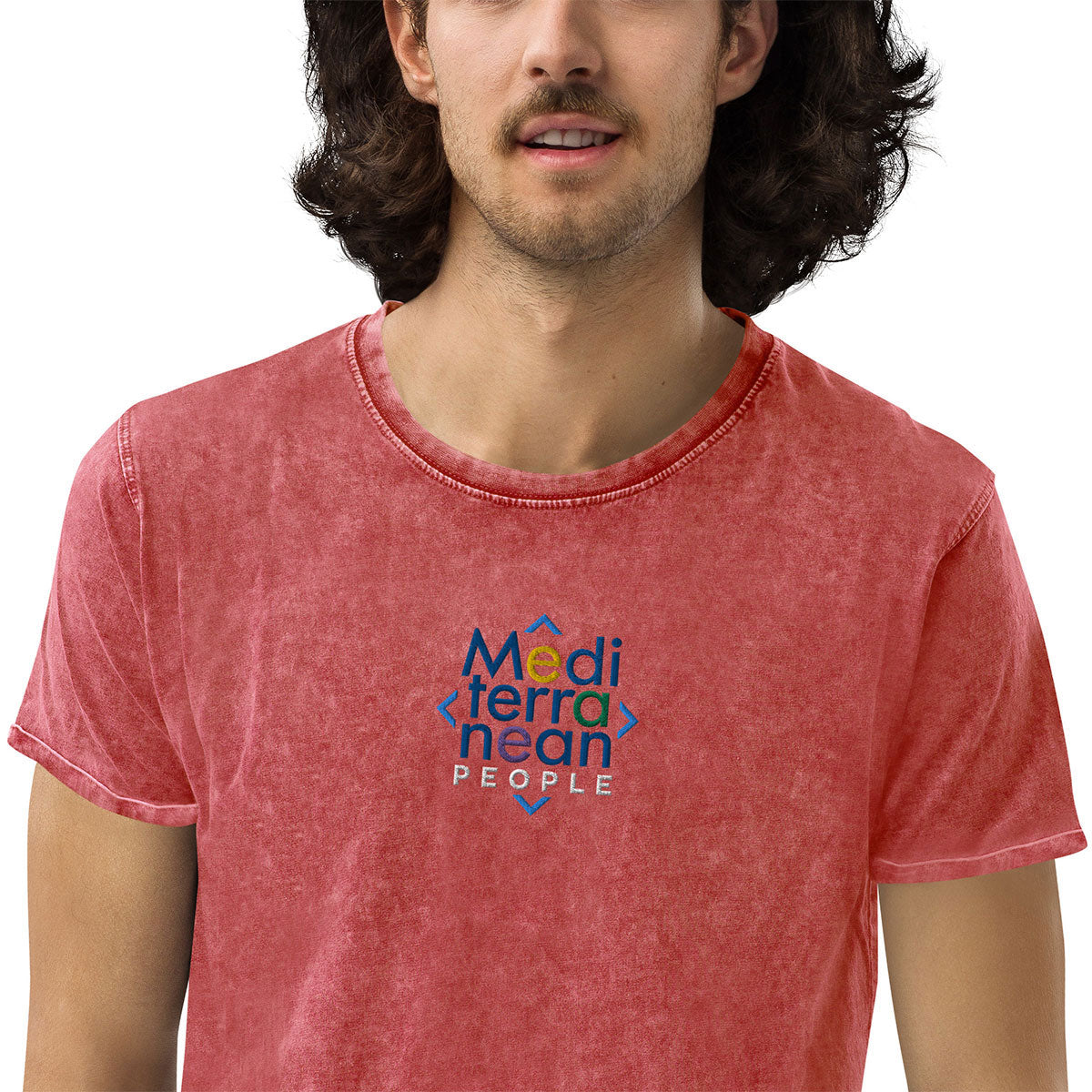 LIKELELE world · Camiseta m/corta·MEDITERRANEAN PEOPLE·Hombre/Unisex · Medium·Garnet Red-375b1f