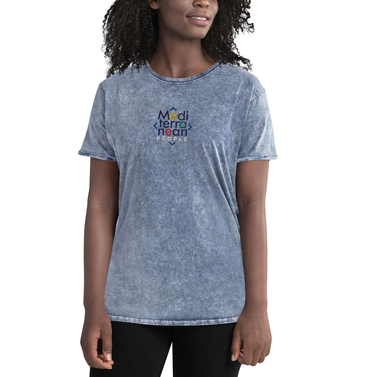 LIKELELE world · Camiseta m/corta·MEDITERRANEAN PEOPLE·Mujer/Unisex · Medium·Denim Blue-378b2f