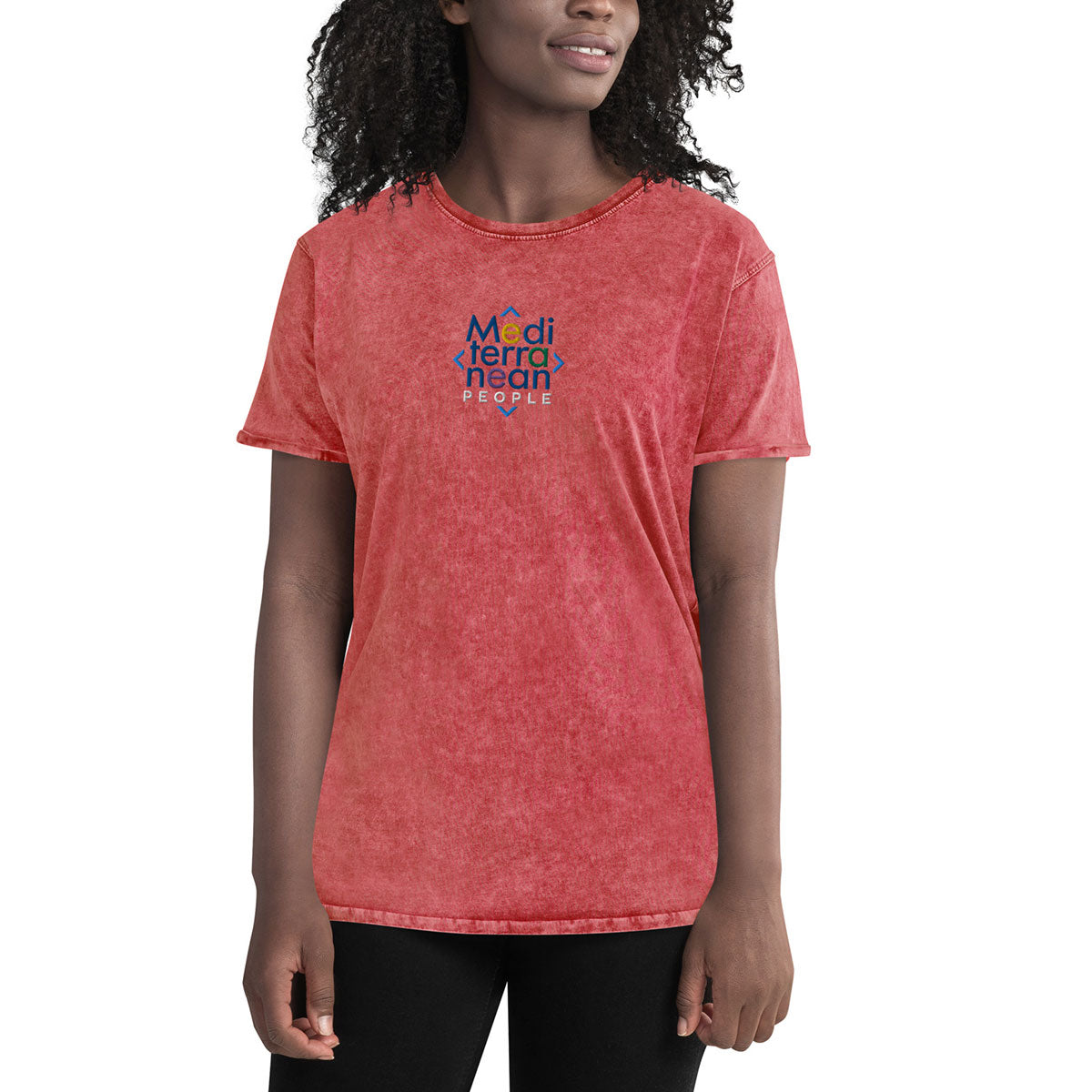 LIKELELE world · Camiseta m/corta·MEDITERRANEAN PEOPLE·Mujer/Unisex · Medium·Garnet Red-376b2f