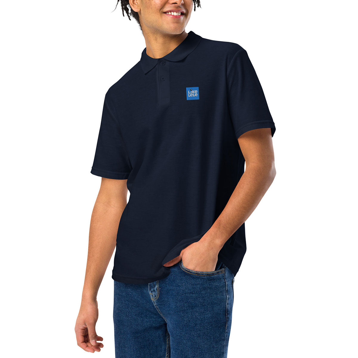 LIKELELE world · Polo m/corta·Hombre/Unisex · Basic·Navy-321c1f