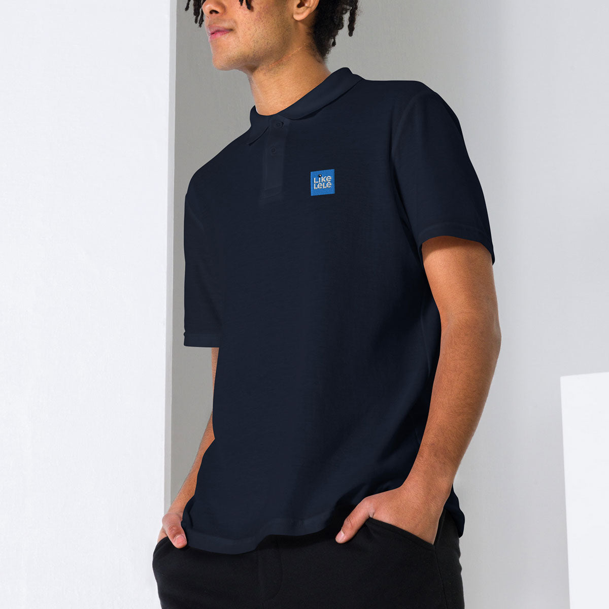 LIKELELE world · Polo m/corta·Hombre/Unisex · Basic·Navy-321c1f