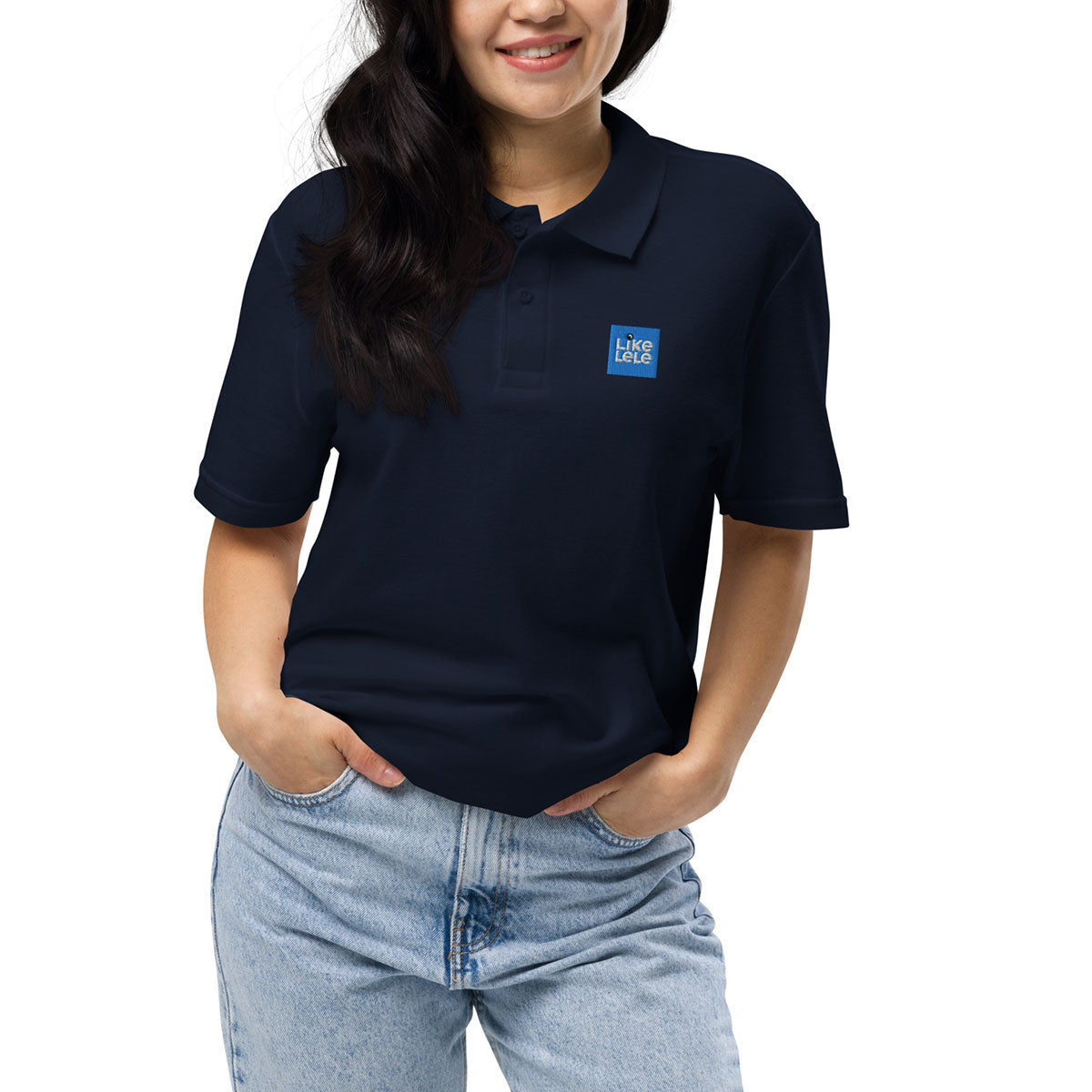 LIKELELE world · Polo m/corta·Hombre/Unisex · Basic·Navy-321c1f