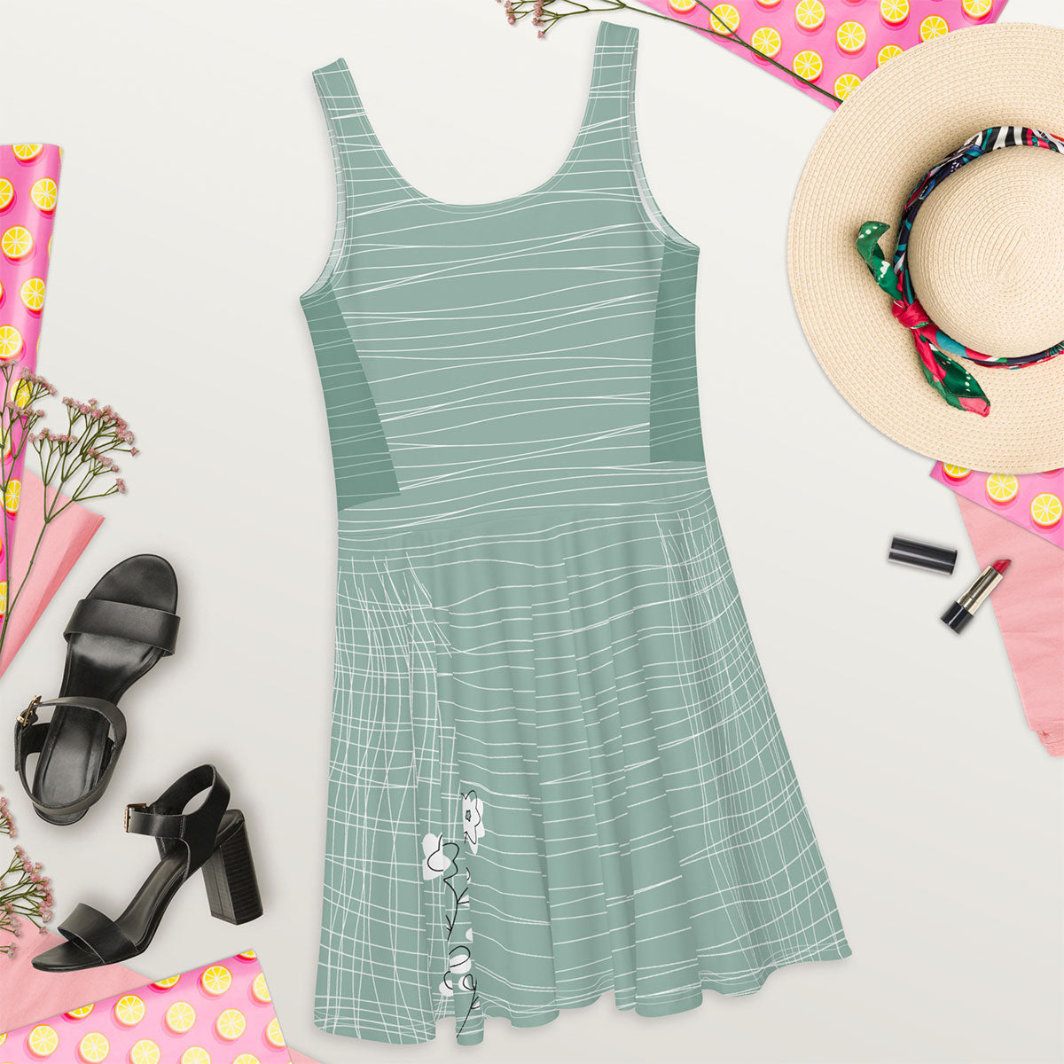LIKELELE world · Vestido skater·Mujer · Premium·Full Print-275x2ipi