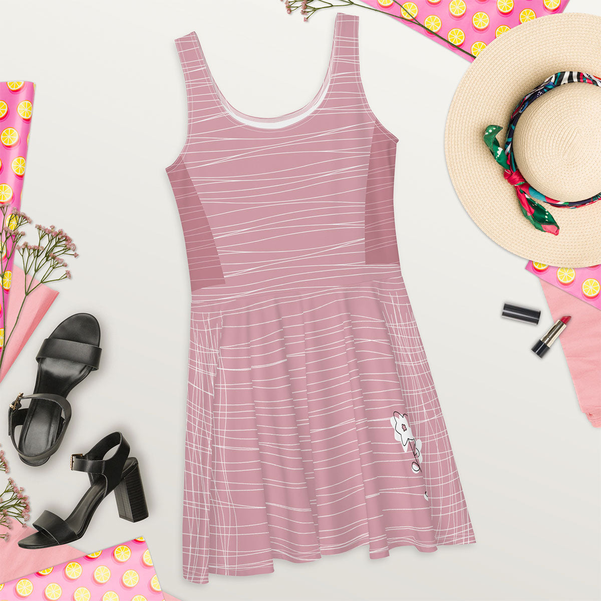 LIKELELE world · Vestido skater·Mujer · Premium·Full Print-276x2ipi