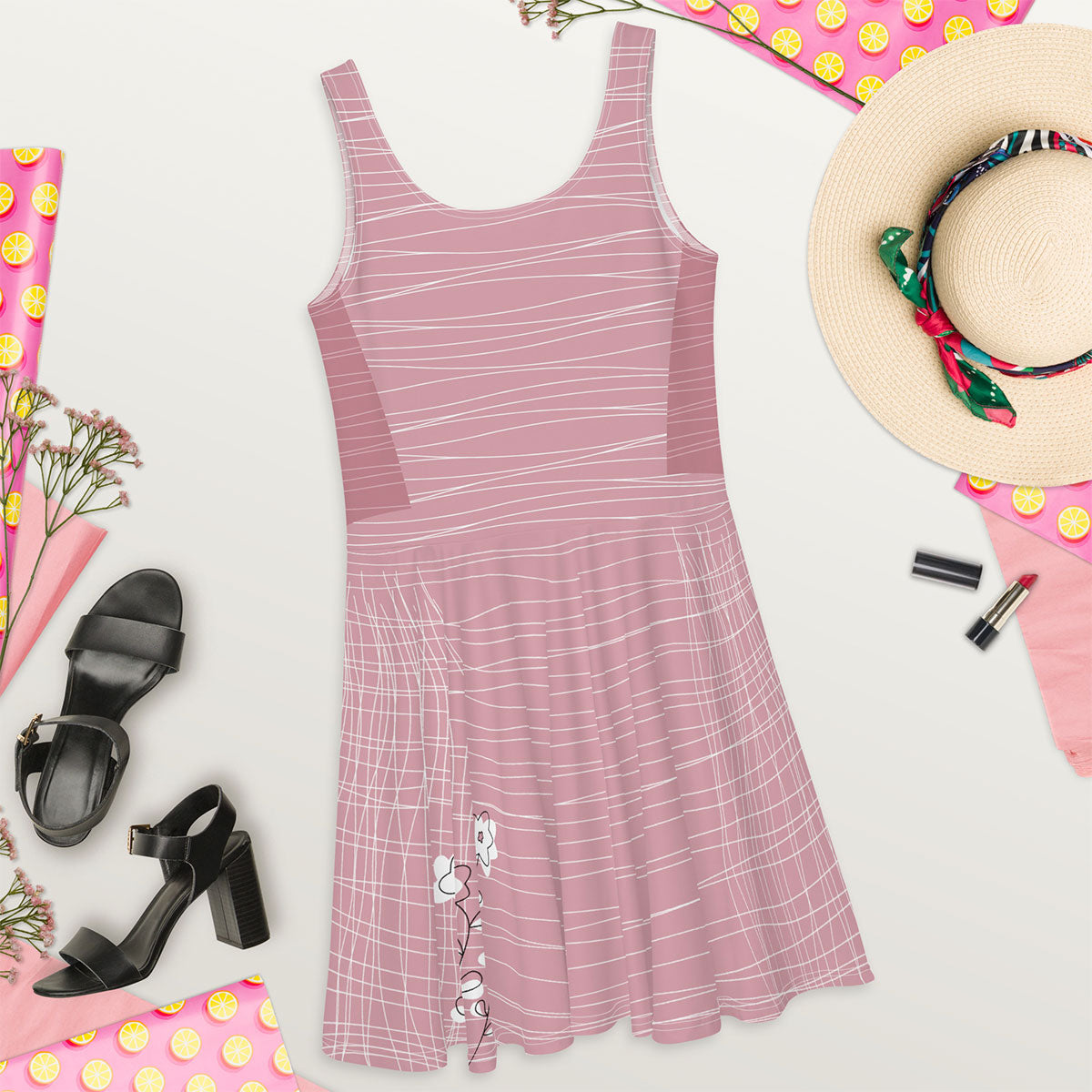 LIKELELE world · Vestido skater·Mujer · Premium·Full Print-276x2ipi