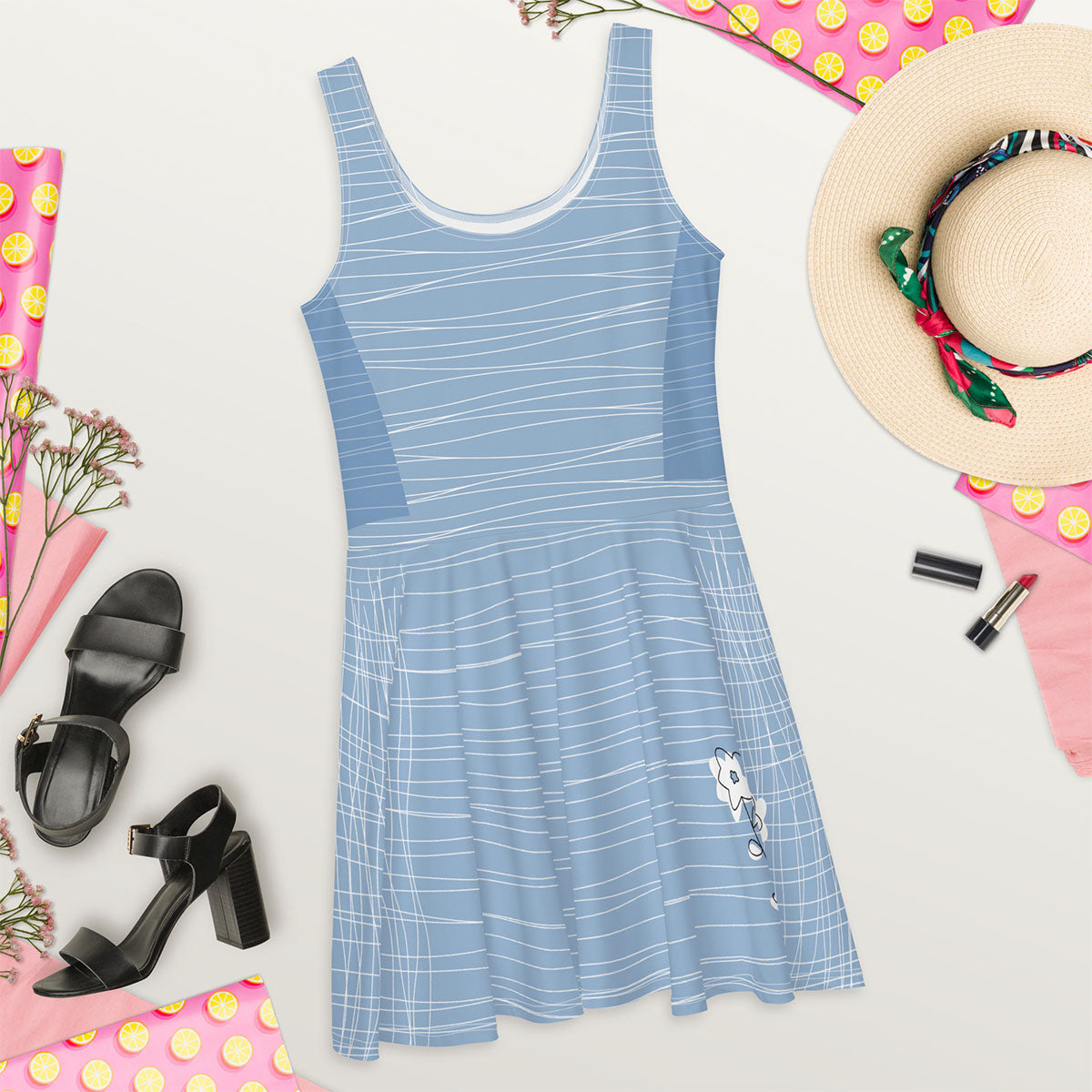LIKELELE world · Vestido skater·Mujer · Premium·Full Print-277x2ipi