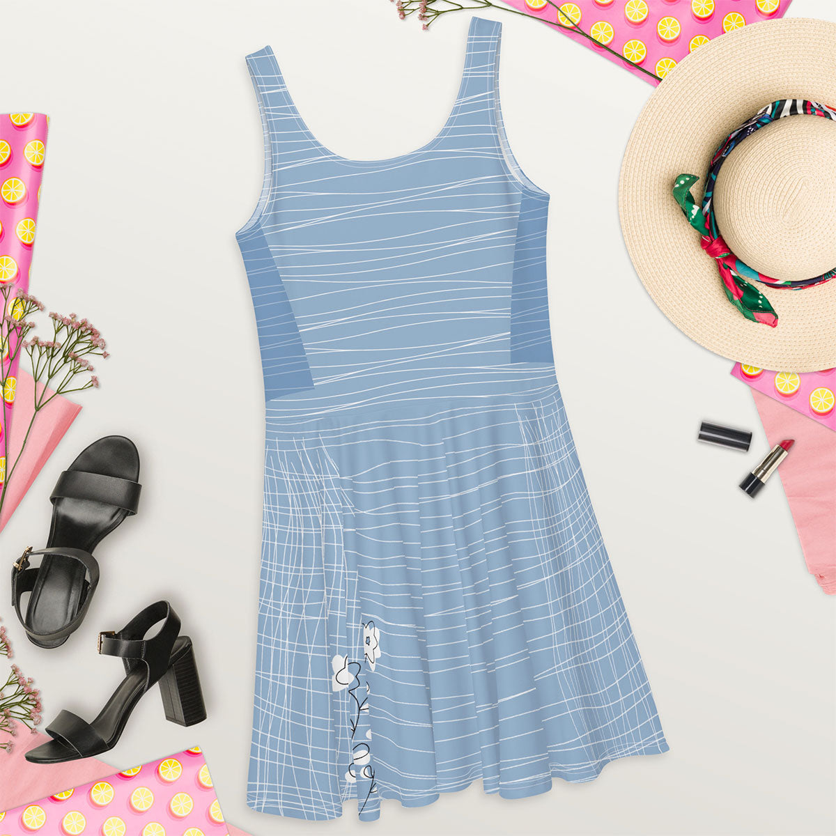 LIKELELE world · Vestido skater·Mujer · Premium·Full Print-277x2ipi
