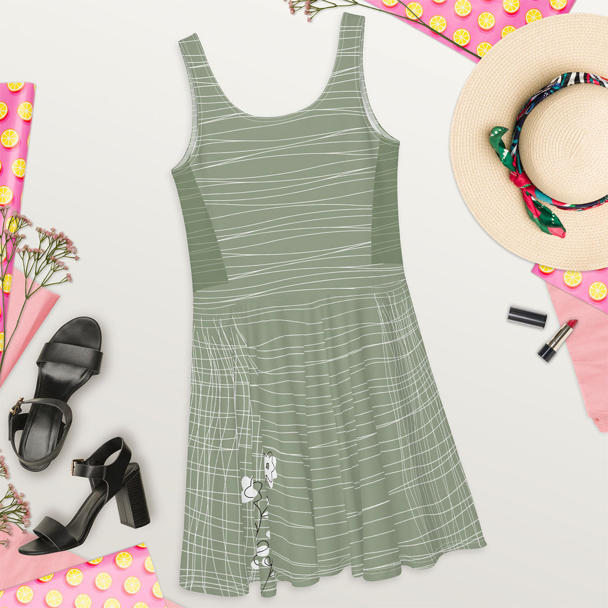 LIKELELE world · Vestido skater·Mujer · Premium·Full Print-278x2ipi